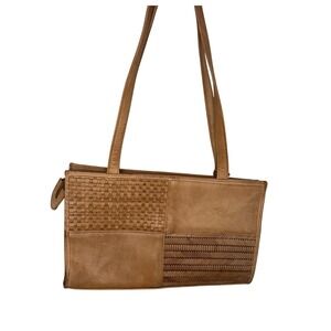 Women's American Angel Leather VTG Shoulder Bag Brown Crossbody Swing Purse